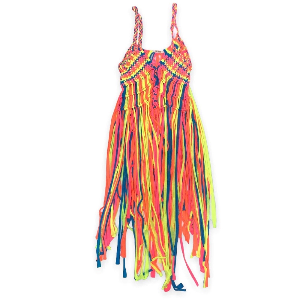 Vibrant Multicolor Fringe Tunic